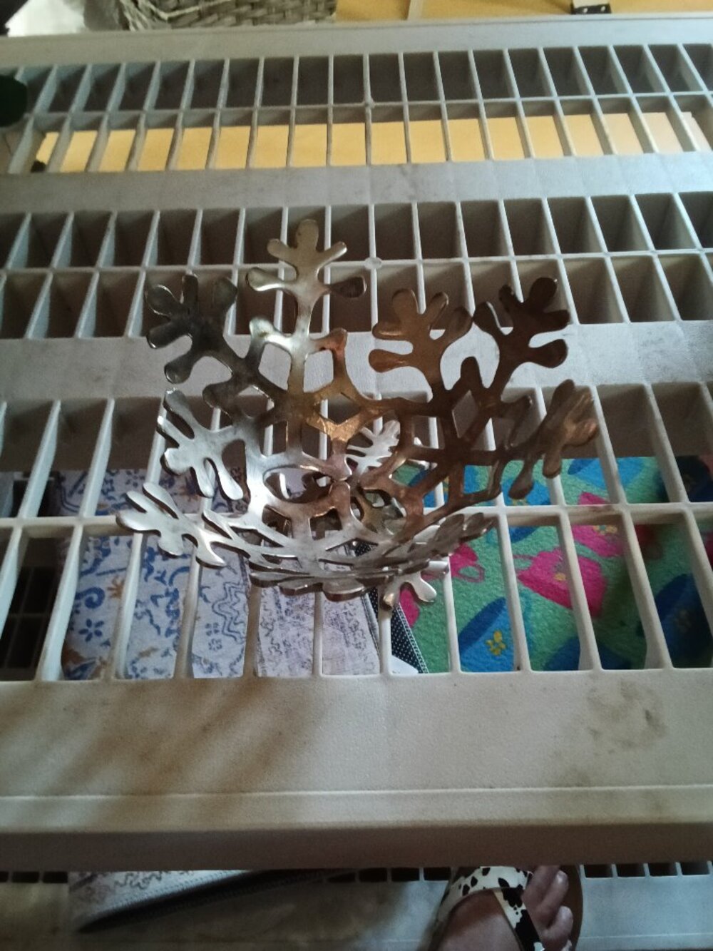 Metal Snowflake Decorative Bowl - Unique Holiday Centerpiece